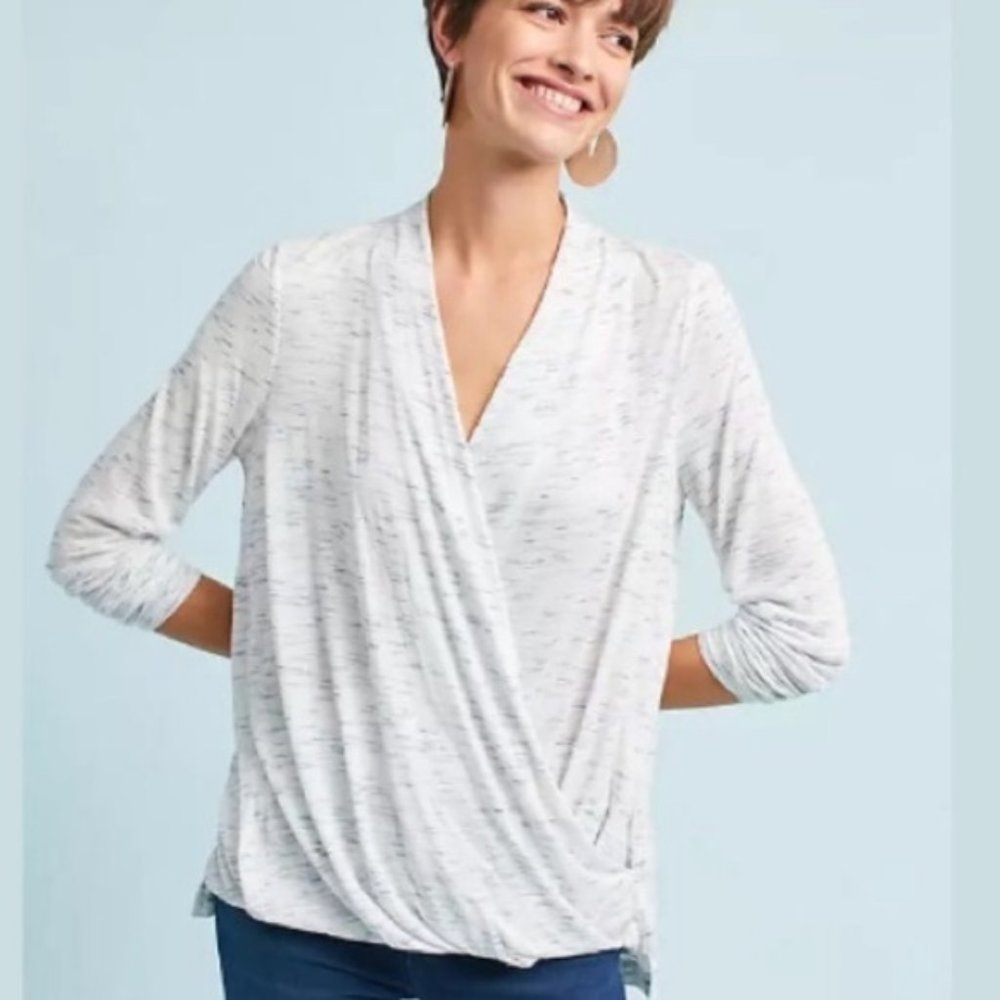 Anthropologie Akemi + Kim Spacedye Wrap Top